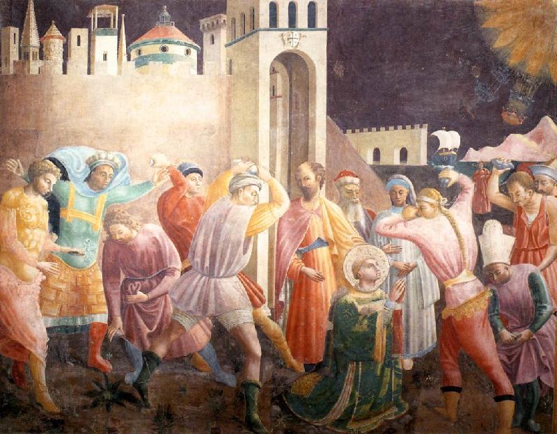 UCCELLO, Paolo Stoning of St Stephen France oil painting art